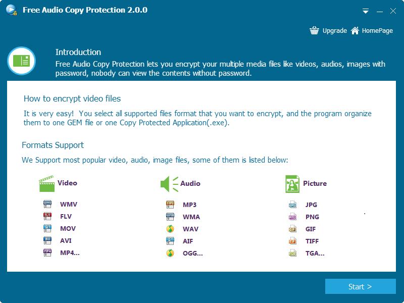 Free Audio Copy Protection下载,音频加密,音频安全